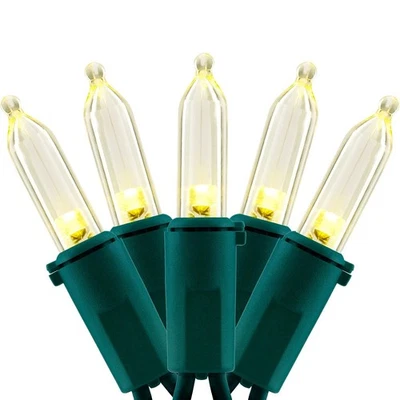 YULETIME 200 Count Warm White LED Christmas Lights, 66 Feet Green Wire UL Cer... - Image 1 of 4