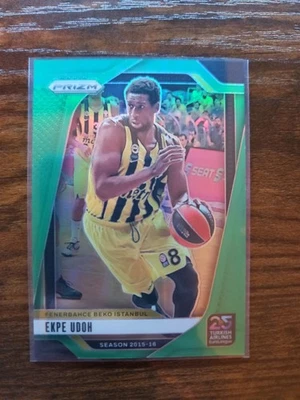 2024 2025 Panini Prizm Euroleague Basketball Ekpe Udoh Green Prizm - Image 1 of 2
