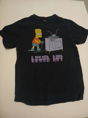 20 Television Dark Blue Bart Simpson Boys T Shirt Size 7-8 - Image 1 of 3