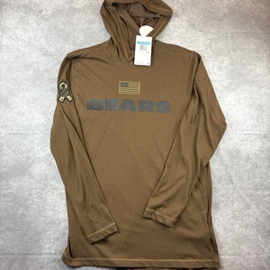 Chicago Bears Pullover Mens M Brown Salute to Service Hoodie Camo Army NFL NEW - Picture 1 of 11