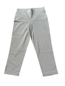 Berkley Jensen Women’s Gray Striped Pants Size XL Elastic Waist Rayon Blend - Picture 1 of 7