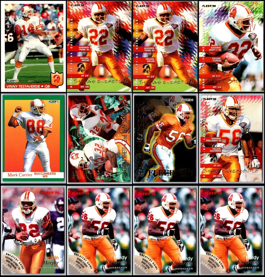 Fleer Tampa Bay Buccaneers (34) Card Lot - RARE TREASURE - Image 1 of 4