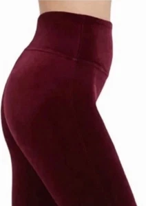 SPANX glänzende Samt High Waist LEGGINGS - Rich Burgundy Gr. L - Bild 1 von 3