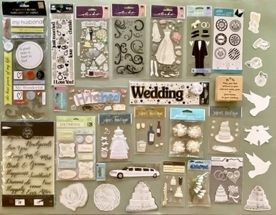 Large Lot of Wedding Stickers and Stamps! Jolee’s Boutique, K & Co,, Etc - Image 1 of 4