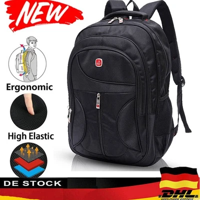 Herren Damen Rucksack Wasserdicht Laptop Tasche Reise Sport Arbeit Schulrucksack - Bild 1 von 4