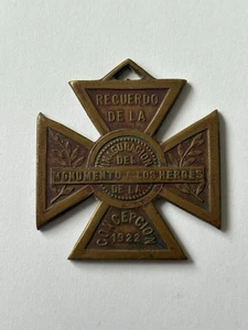 Einweihung Des Denkmals Für Die Helden Von La Concepción Chile 1922 Medaille. - Bild 1 von 2
