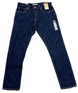 Levis Middy Straight Jeans Damen 31 Actual 36x30 Blau Dark Wash 100% Baumwolle Neu mit Etikett - Bild 1 von 15