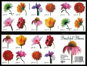 SFSTAMPS US Scott 4176-85 BEAUTIFUL BLOOMS BOOKLET PANE OF 20 STAMPS MNH 2007 - Picture 1 of 1