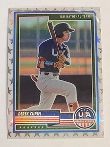 2023 Panini USA Baseball Stars & Stripes Derek Curiel Silver Stars Prizm /75 #6 - Bild 1 von 2