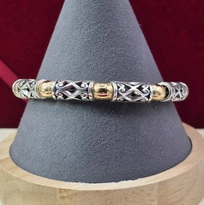 Brighton Desire Bracelet Dual Tone Filigree Cylinder Celtic Scroll Design - Picture 1 of 9
