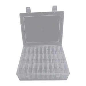 Craft Supply Storage Case Transparent Clear Plastic Mini Boxes with Secure Lids - Picture 1 of 8