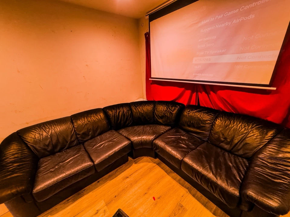 Home Theater Couch + Projector Screen + Curtains – Complete Setup for Any Chill - Image 1 of 1