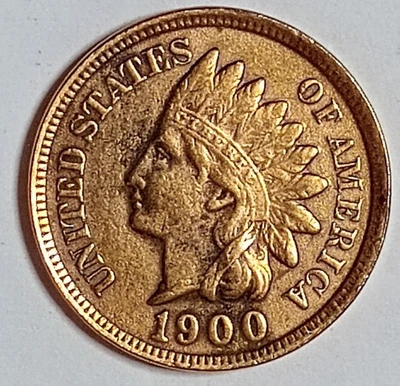 Indian Head Penny"1" Coin Lot 1900 *VERY NICE *FULL LIBERTY* Shiny *Cleaned*#680 - Image 1 of 2