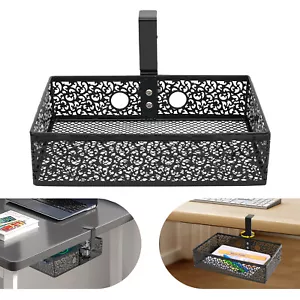 Under Desk Storage Organizer 0.3-2in Under Desk Storage Basket 360?? Rotatable - Picture 1 of 21