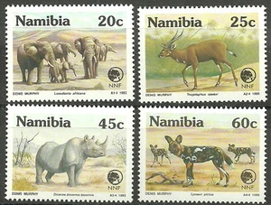 Namibia - Juego de animales en peligro de extinción 1993 Mi. 735-738 - Imagen 1 de 1