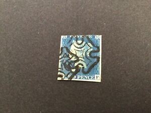 Great Britain Two Penny Blue SG 5 1840 plate 1 double MX Used Stamp Ref 61545