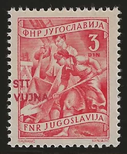 1953 Trieste B - 3 d. Economia e Industria Jugoslavia soprstampa spostata MNH** - Bild 1 von 1