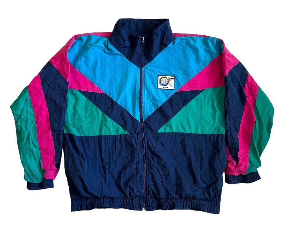 Vtg Track Suit Prince Sports Wear Womens L/XL Jacket 80s Retro Athleisure No Tag - Image 1 of 4