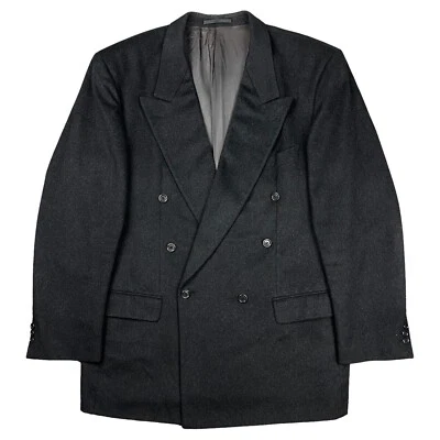 Jaqueta Hugo Boss Blazer Preta Carvão 100% Cashmere Loro Piana Tecido Masculina 48R - Imagem 1 de 4