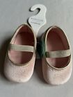 Monsoon BABY BOOTIES VELVET DUSKY PINK WEDDING OCCASION PARTY 0-3 MTHS WOW