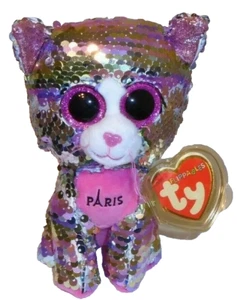 Ty FLIPPABLES - ESMERALDA the Cat (Paris Exclusive) 6" Beanie Boos NEW Plush Toy - Picture 1 of 6