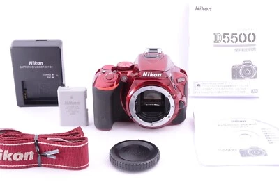 [N-MINT, 12k clicks] Nikon D5500 Digital SLR Camera 24.2 MP Red Body from Japan - image 1 of 4
