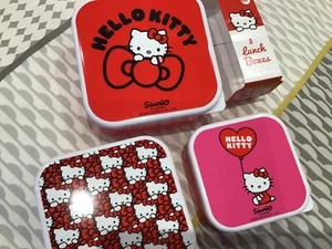 Primark HELLO KITTY Sanrio 3 SNACK DE ANIDACIÓN / LONCHERA REGALO DE NAVIDAD Nuevo REGALO - Imagen 1 de 5