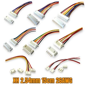 ✅ 2x Stecker JST XH 2.54mm 15cm 26AWG Kabel 2 3 4 5 6 7 8 9 Pin + Buchse lose ✅ - Bild 1 von 66