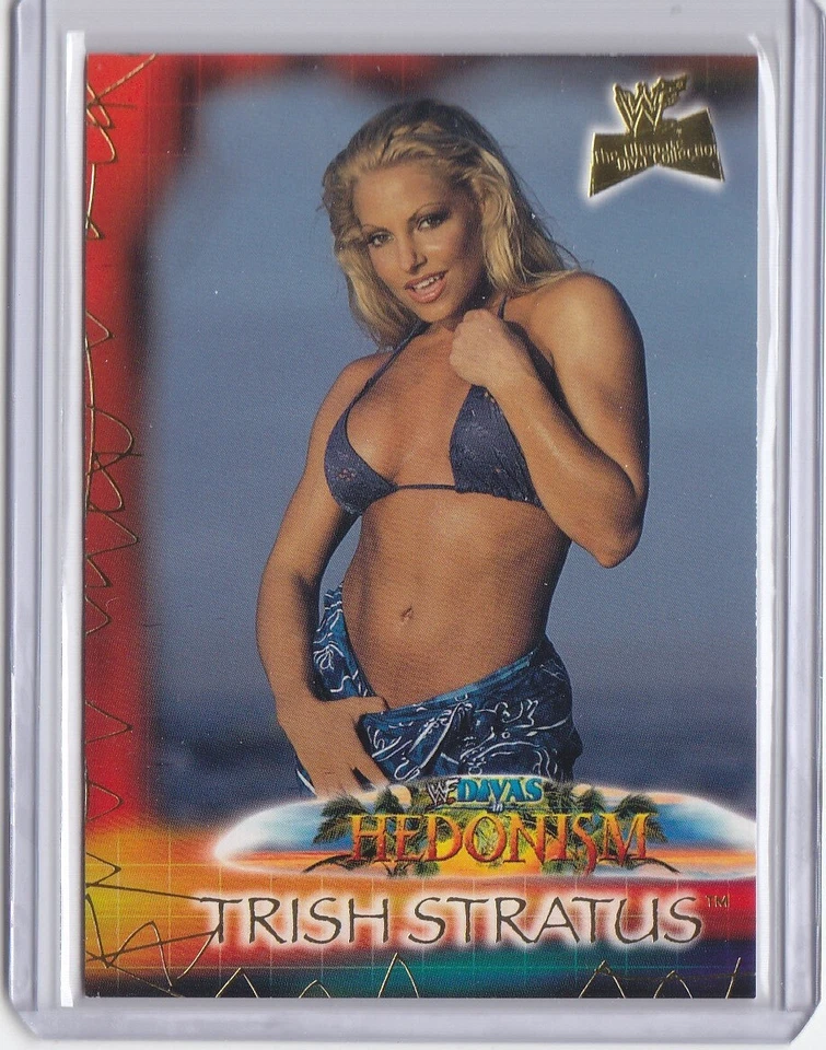 TRISH STRATUS ( Rare! *GOLD FOIL* DIVAS IN HEDONISM Insert #99 ) 2001 Fleer WWE  - Image 1 of 1