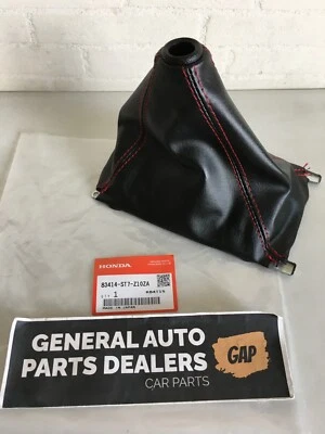 Genuine HONDA ACURA INTEGRA Type-R 94-01 DC2 DB8 Shift Change Boots Red Stitch - Image 1 of 4