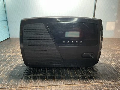 GPX R633B Portable Shortwave AM/FM Alarm Clock Radio Black Tested Battery Power - Image 1 of 4