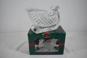 Vintage klar Kristall Weihnachtsschlitten [mit Box] - Bild 1 von 11