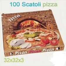  100 SCATOLE PIZZA 32x32x3 Cartone per pizza scatoli italiana Porta pizza
