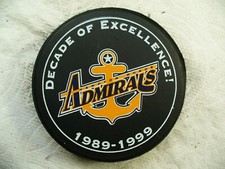 ECHL Hampton Roads Admirals 10th Anniversary Team Logo Hockey Puck Collect Pucks