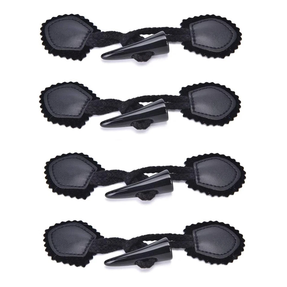 Pack of 8 Leather Toggle Closure Buttons Coat Jacket Vintage - Image 1 of 1