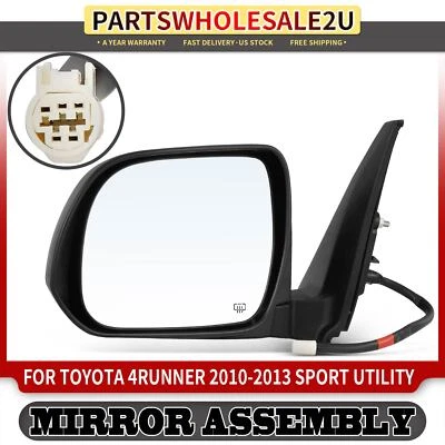 Espejo retrovisor térmico eléctrico izquierdo lado izquierdo negro para Toyota 4Runner 2010 2011 2012 2013 Foto 1 de 4