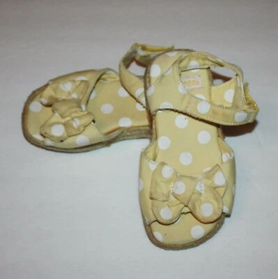 Gymboree Dama Margarita Amarillo y Blanco Punto Lazo Alpargata Slide Sandalias Zapatos talla 7 Foto 1 de 4