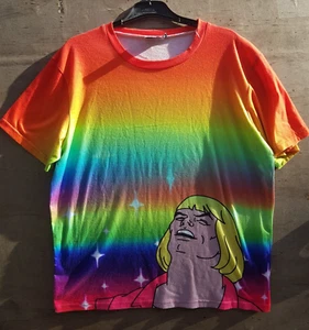 Cool Tie-dye T-Shirt Men's Small multicoloured rainbow - Picture 1 of 7
