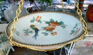 Bird Bath, Bird feeder, Vintage China Bowl, Hanging Bird Bath, Bird Lover Gift - Picture 1 of 3