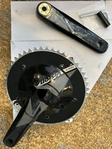 Vision NS Track Crankset 167.5mm Single Speed 49t BB 386 EVO Polished Black V16 - Picture 1 of 8