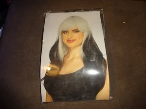 Peluca larga gris negra de Halloween de Claire's para mujer con golpes disfraces de cosplay - Imagen 1 de 2
