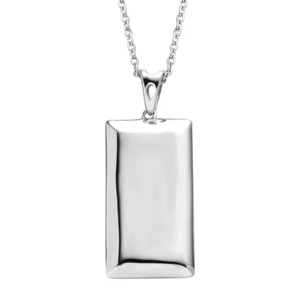 Collana con ciondolo a barra in acciaio inox 20 pollici - Foto 1 di 10