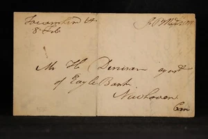 Vermont: Townshend 1830 Stampless Cover, Ms, Postmaster Free to New London, Ct - Imagen 1 de 3