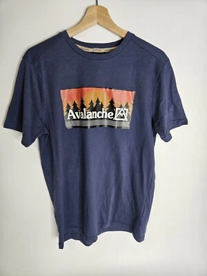 Camiseta Avalanche Exterior Azul Manga Corta Estampado Gráfico Para Hombre Talla S Foto 1 de 4