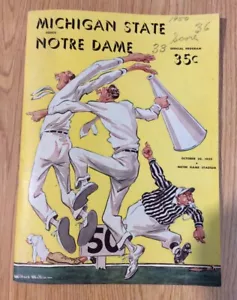 Programa de fútbol americano original Notre Dame vs Michigan 1950 muy bonito. Raro - Imagen 1 de 7