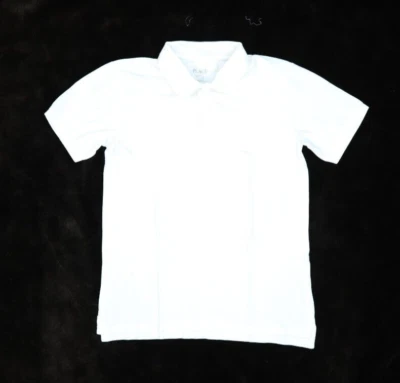 Childrens Place Youth Short Sleeve Polo Shirt Collared Cotton White Boys L 10/12 - Image 1 of 4
