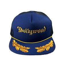 Vintage Dollywood Trucker Hat, Navy Blue Cap, Scrambled Eggs, Dolly Parton