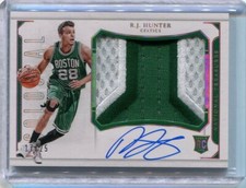 2015-16 National Treasures R.J. Hunter Colossal RC Patch Auto SSP #'d 17/25 Wow