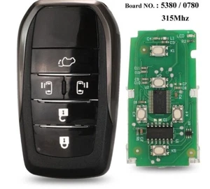 Suitable For Toyota Previa 315MHz ND900-0780 / 5380 Transponder Remote Key - Picture 1 of 4
