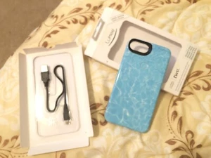 Lumee Duo Light Up LED Selfie case iPhone 8 Plus 7 Plus 6P- Teal Color Marbled - Picture 1 of 4